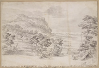 K VIII 016
          <br/>
          Landschap met figuren bij een hut
          <br/>
          <em>Cortona, Pietro da (1596-1669) - kopie naar</em>